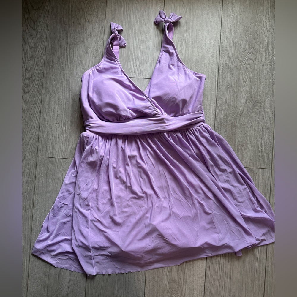 2/$20 BloomChic Lavendar One Piece Swim Dress Size 18-20
